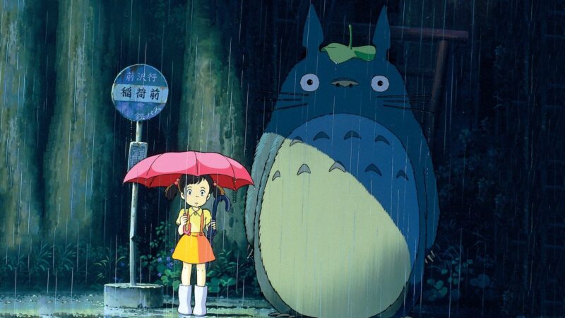 Hình nền Totoro dưới mưa
