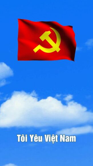 Hình nền cờ Đảng cho điện thoại và lời nhắn yêu nước