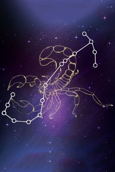 Hình nền cung hoàng đạo bò cạp lấp lánh