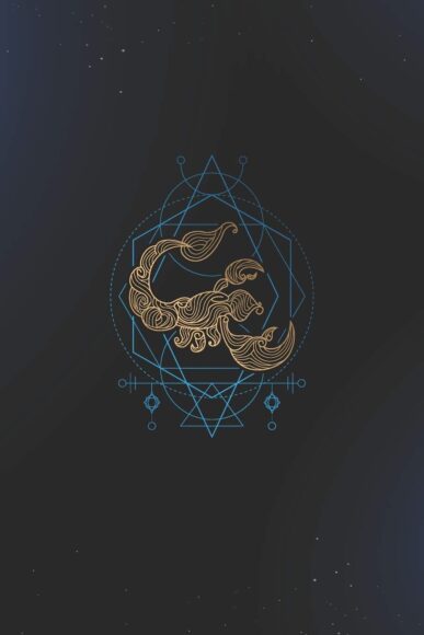 Hình nền cung hoàng đạo bò cạp nền đen