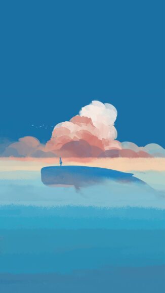 Hình nền cute màu xanh dương cho người yêu thích nhẹ nhàng