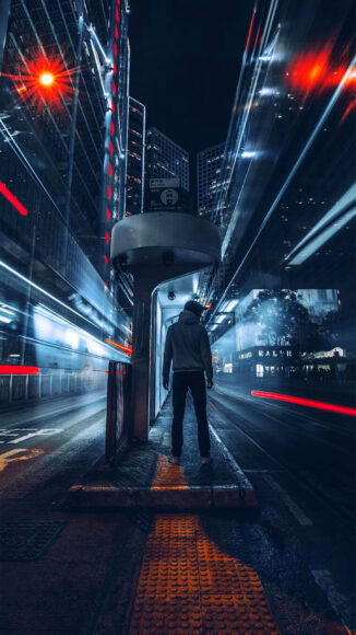 Hình nền điện thoại cô đơn trên đường phố