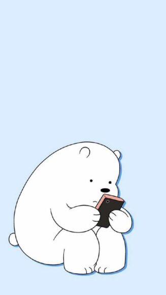 Hình nền gấu trắng siêu cute