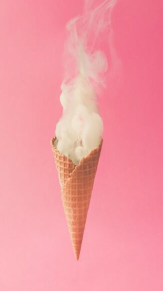 Hình nền màu hồng pastel trơn cây kem