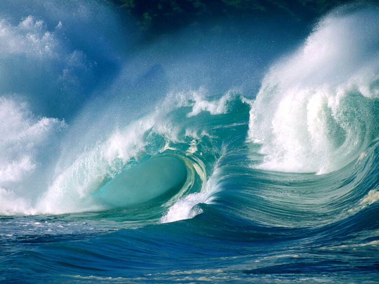 Hình nền sóng biển 4k