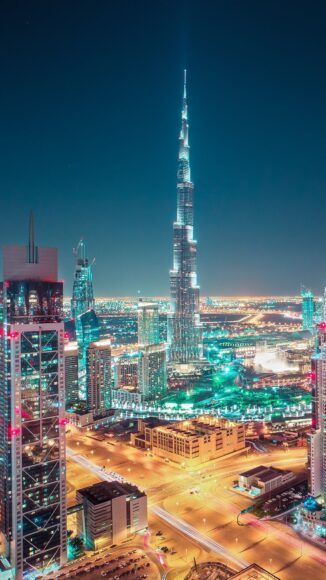 Hình nền thành phố về đêm lung linh