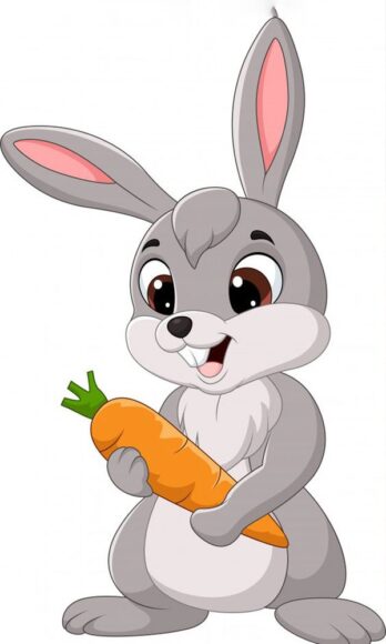 Hình nền thỏ và củ cà rốt