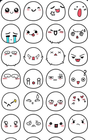 Hình vẽ Sticker Cute cảm xúc bánh bao