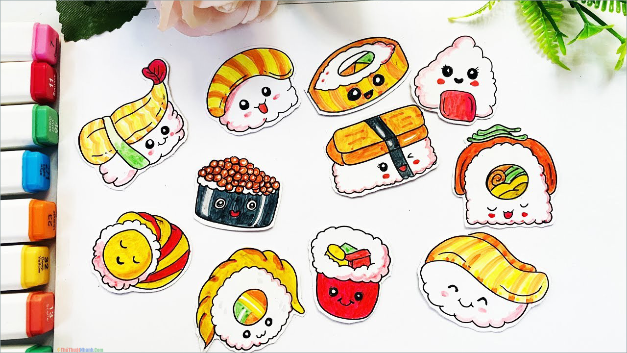 Hướng dẫn Cách vẽ sticker siêu cute đơn giản và dễ thực hiện tại nhà