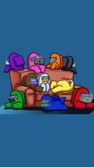 Tải hình nền Among Us cho điện thoại và máy tính dễ thương