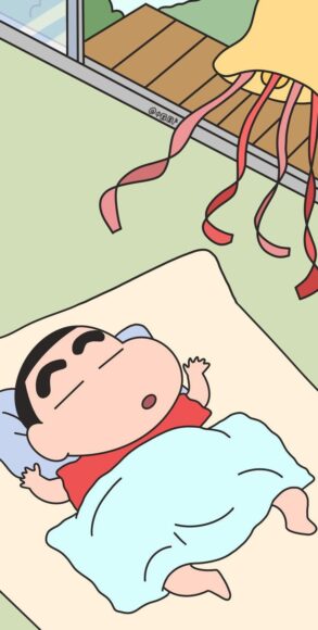 ảnh nền Shin nằm ngủ cực đáng yêu
