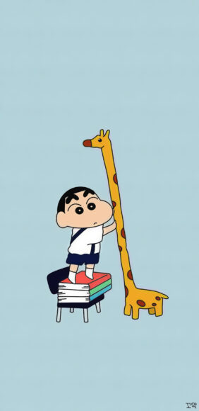 ảnh nền Shin và hươu cao cổ