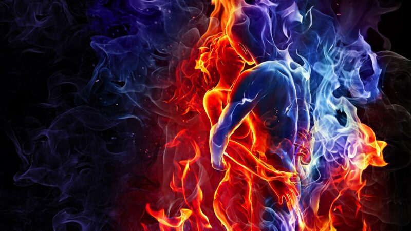 ảnh nền lửa và băng cặp đôi