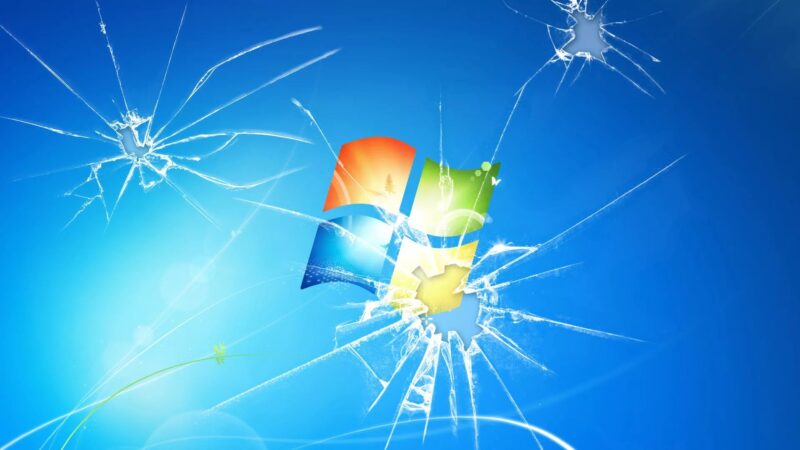 ảnh nền màn hình vỡ cửa sổ windows