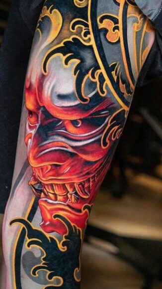 ảnh nền mặt quỷ hình xăm