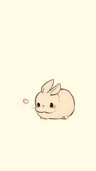 ảnh nền tối giản chú thỏ đáng yêu
