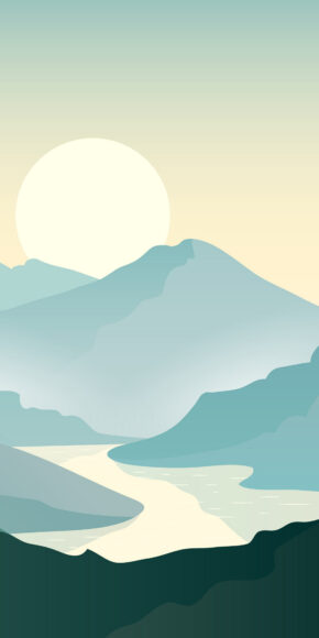 ảnh nền tối giản núi đồi