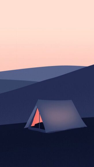 ảnh nền tối giản túp lều