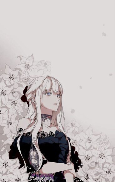 hình anime nữ suy tư