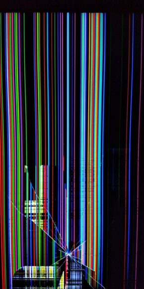 hình nền màn hình vỡ hình sọc màu