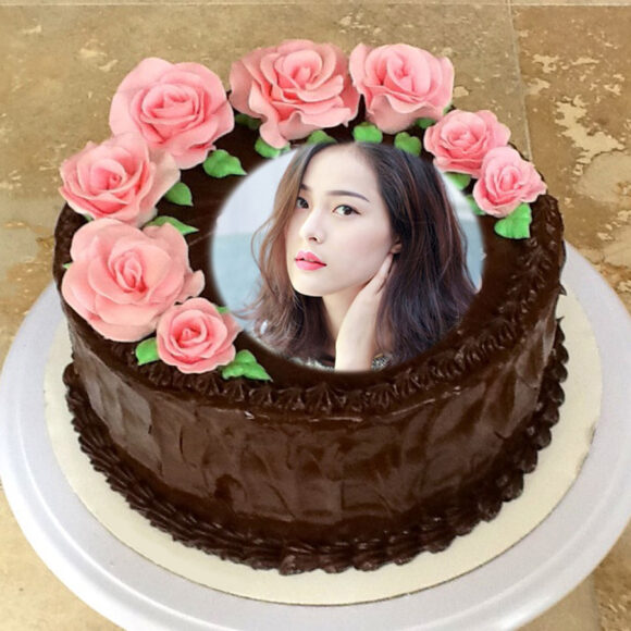 Bánh sinh nhật in hình, in ảnh cô gái