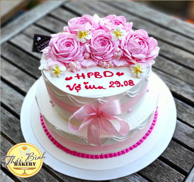 Bánh sinh nhật vợ yêu ngọt ngào hạnh phúc