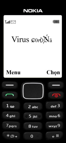 Hình nền điện thoại cục gạch cho iPhone chữ virus