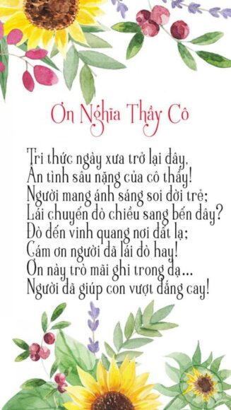 ảnh báo tường chủ đề tri ân thầy cô