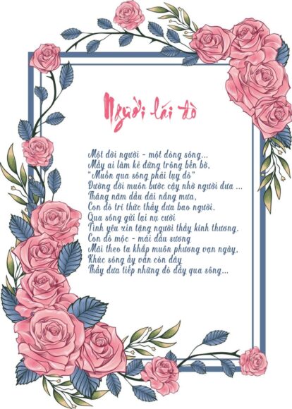 ảnh báo tường thơ người lái đò