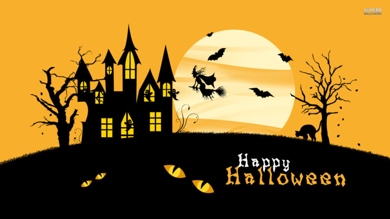 ảnh bìa Halloween lâu đài bóng đêm