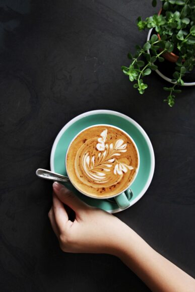 ảnh cafe vẽ hình đẹp