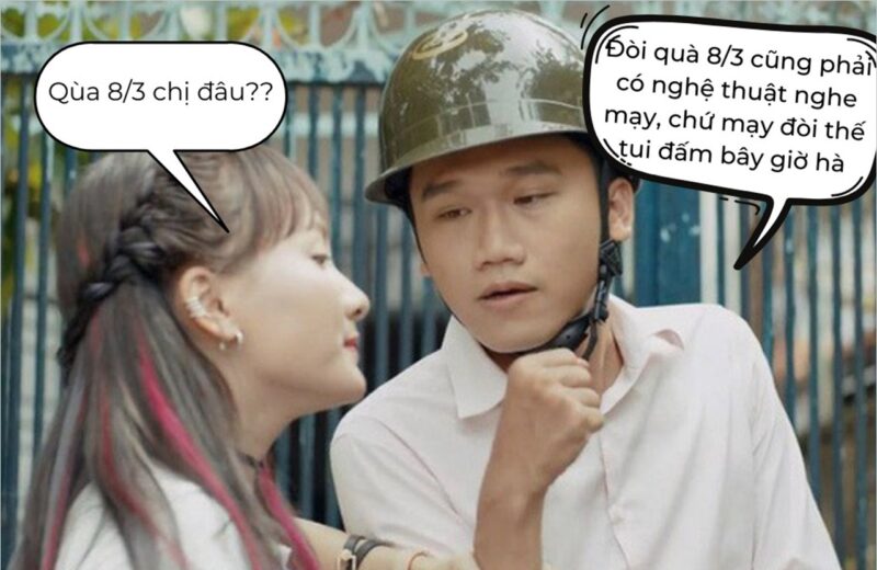 ảnh chế 8 3 đòi quà