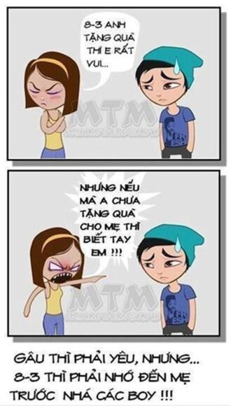 ảnh chế 8 3 phải tặng quà cho mẹ trước