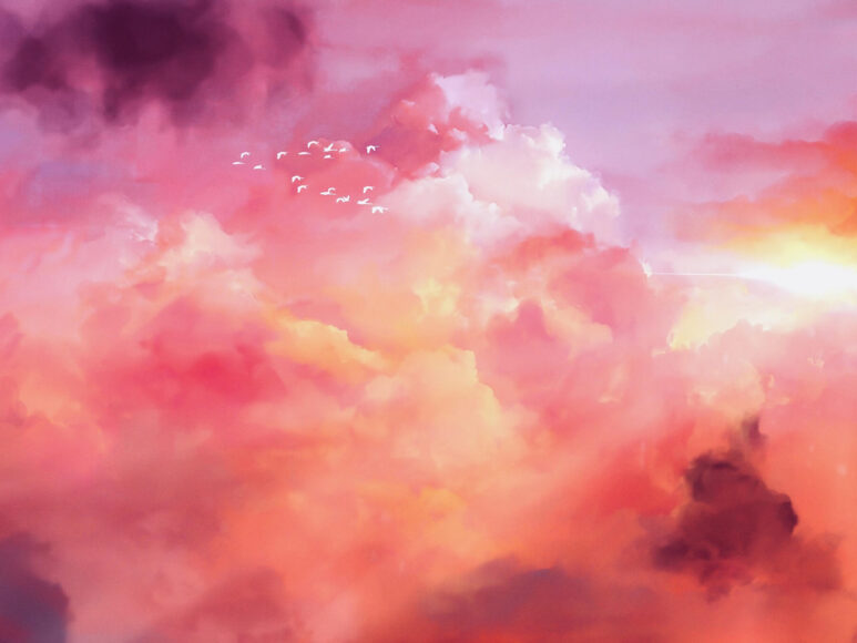 background mây trong hoàng hôn