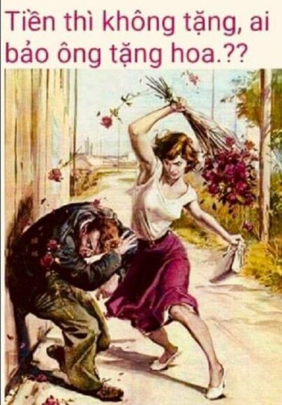 hình ảnh chế 8 3 bị đánh vì không tặng tiền