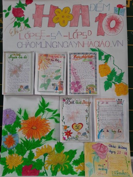 hình báo tường mang tên hoa điểm 10