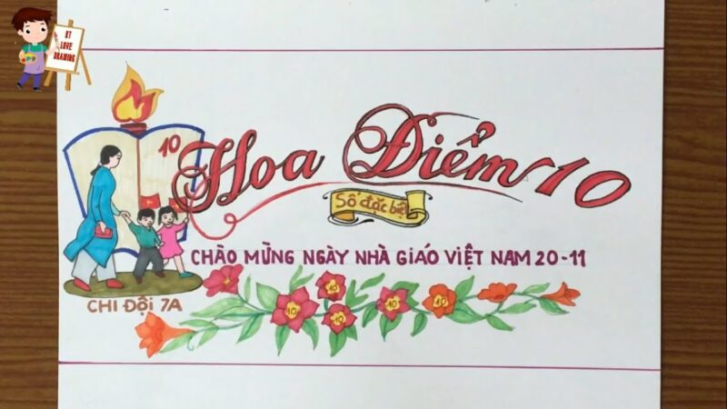 hình báo tường mừng ngày nhà giáo Việt Nam