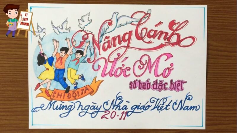 hình báo tường vẽ nâng cánh ước mơ