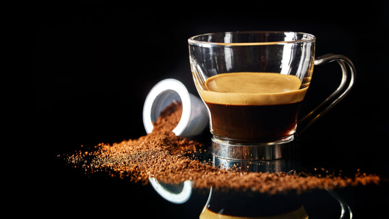 hình cafe và bột cafe