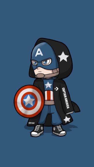 hình nền chibi captain america