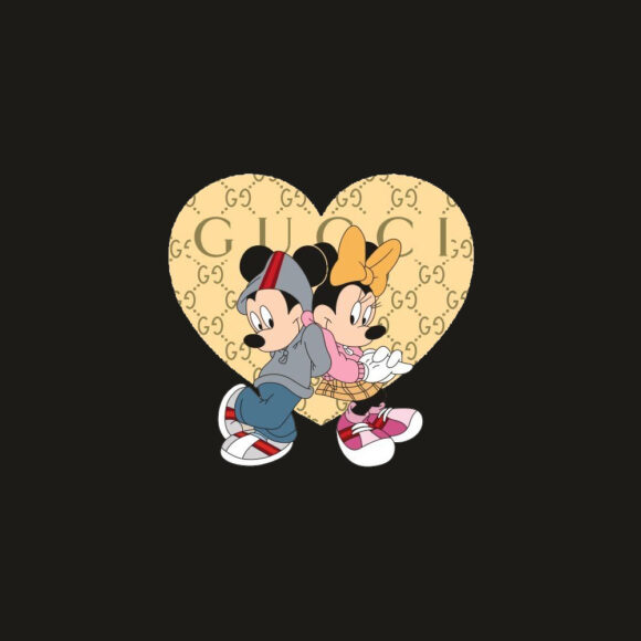 Ảnh Gucci nền đen đáng yêu