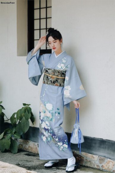 Ảnh Kimono màu xanh