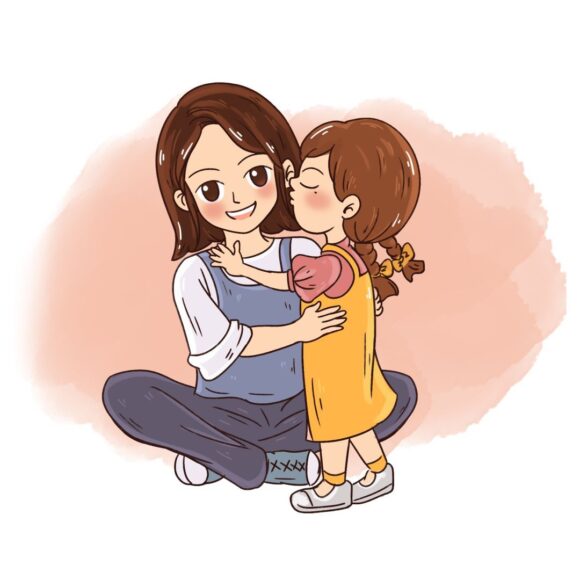 Ảnh Mẹ và bé chibi