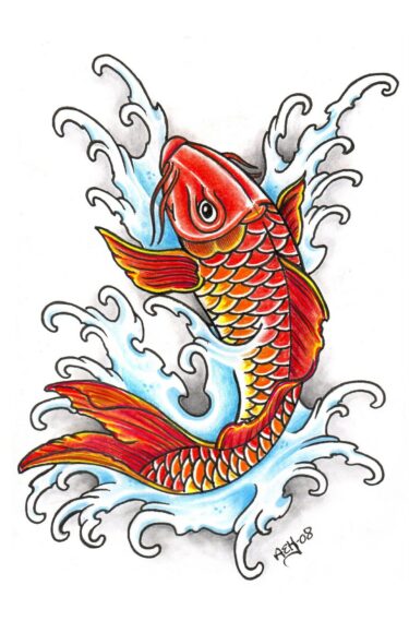 Ảnh cá chép vẫy nước