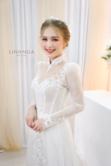 Ảnh cô dâu đơn mặc áo cưới xinh đẹp