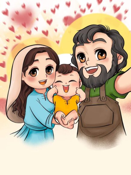 Ảnh gia đình Thánh Gia đáng yêu