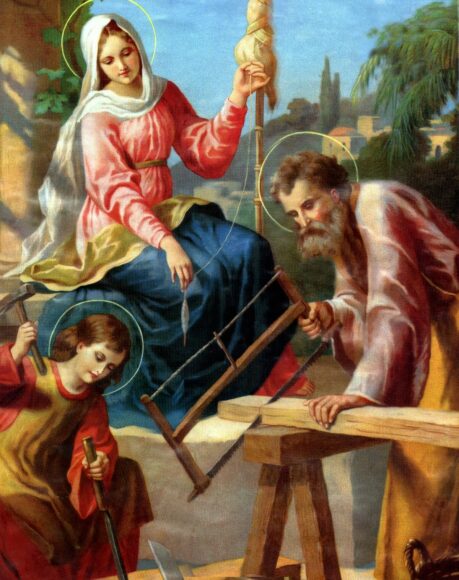 Ảnh gia đình Thánh Gia trong xưởng gỗ