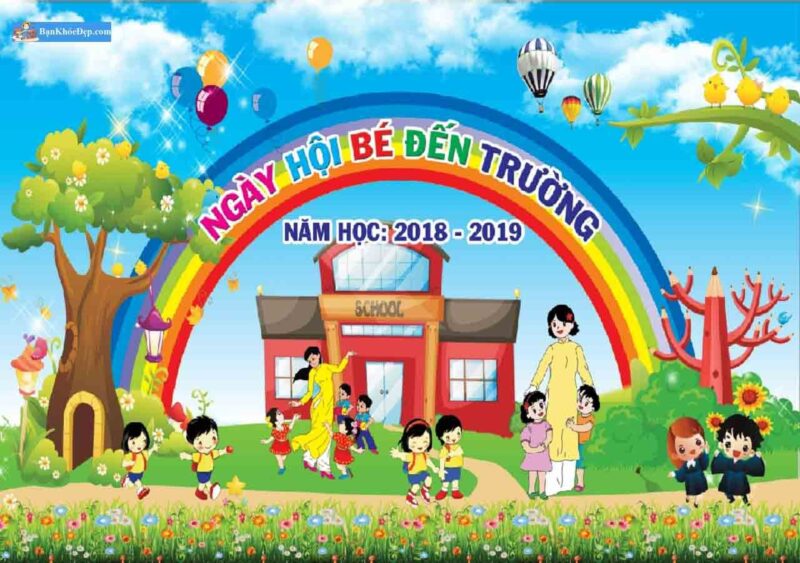 Ảnh mầm non mừng bé đến trường