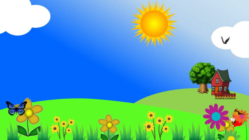 Ảnh mầm non ngôi nhà trên cánh đồng xanh