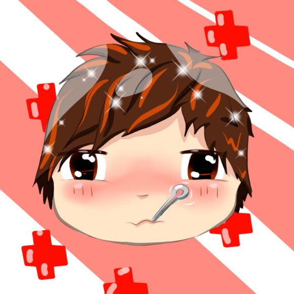 Ảnh ốm ngậm nhiệt kế